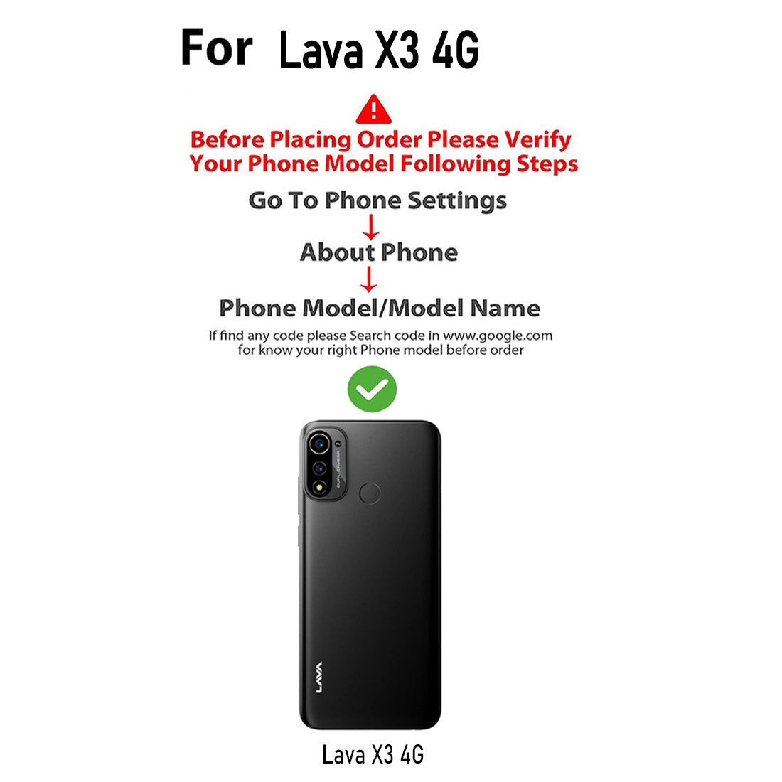Clear Case for Lava X3 4G