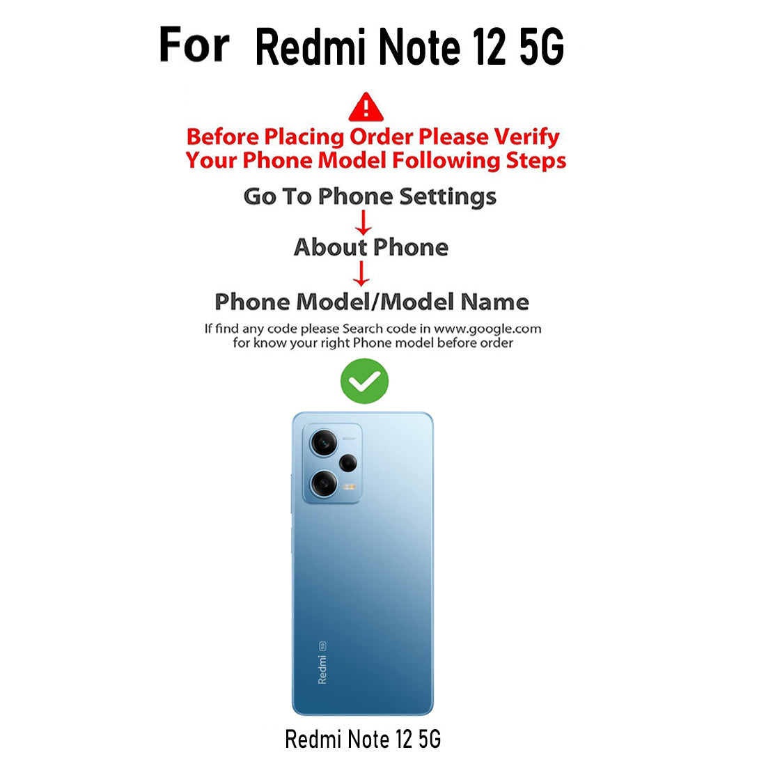 Clear Case for Redmi Note 12 5G
