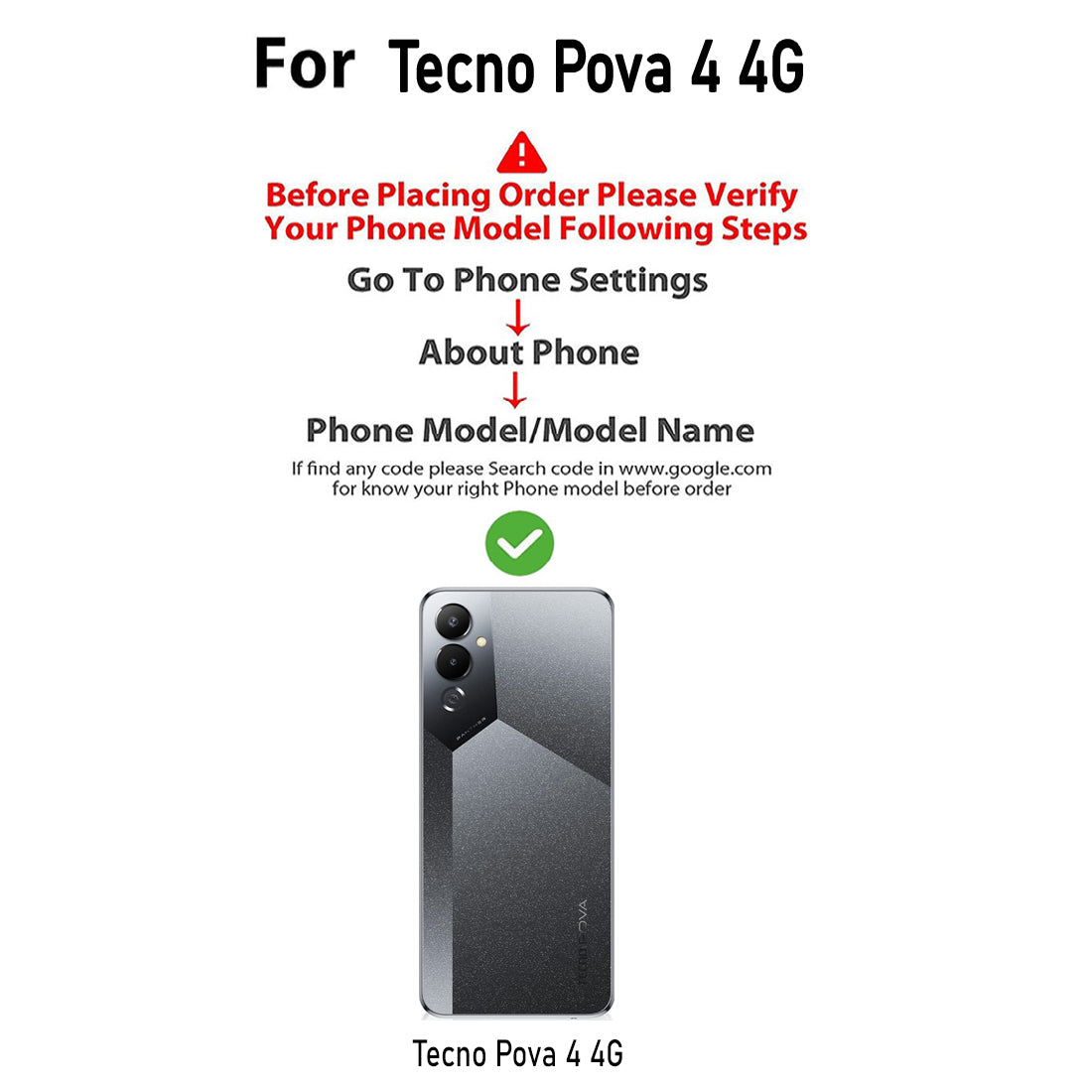 Clear Case for Tecno Pova 4 4G