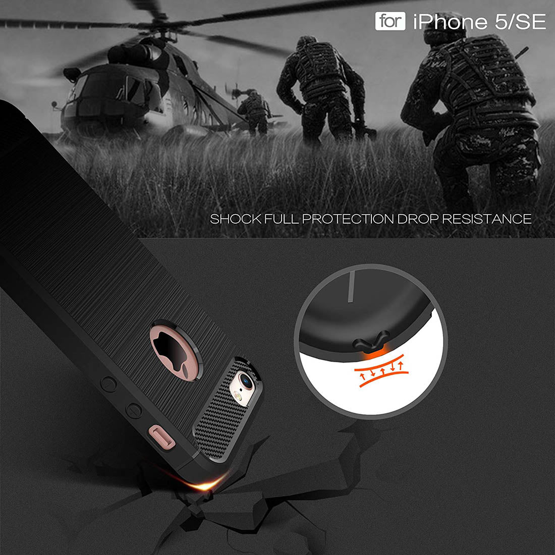 Carbon Fiber Case for Apple iPhone 5 / 5S