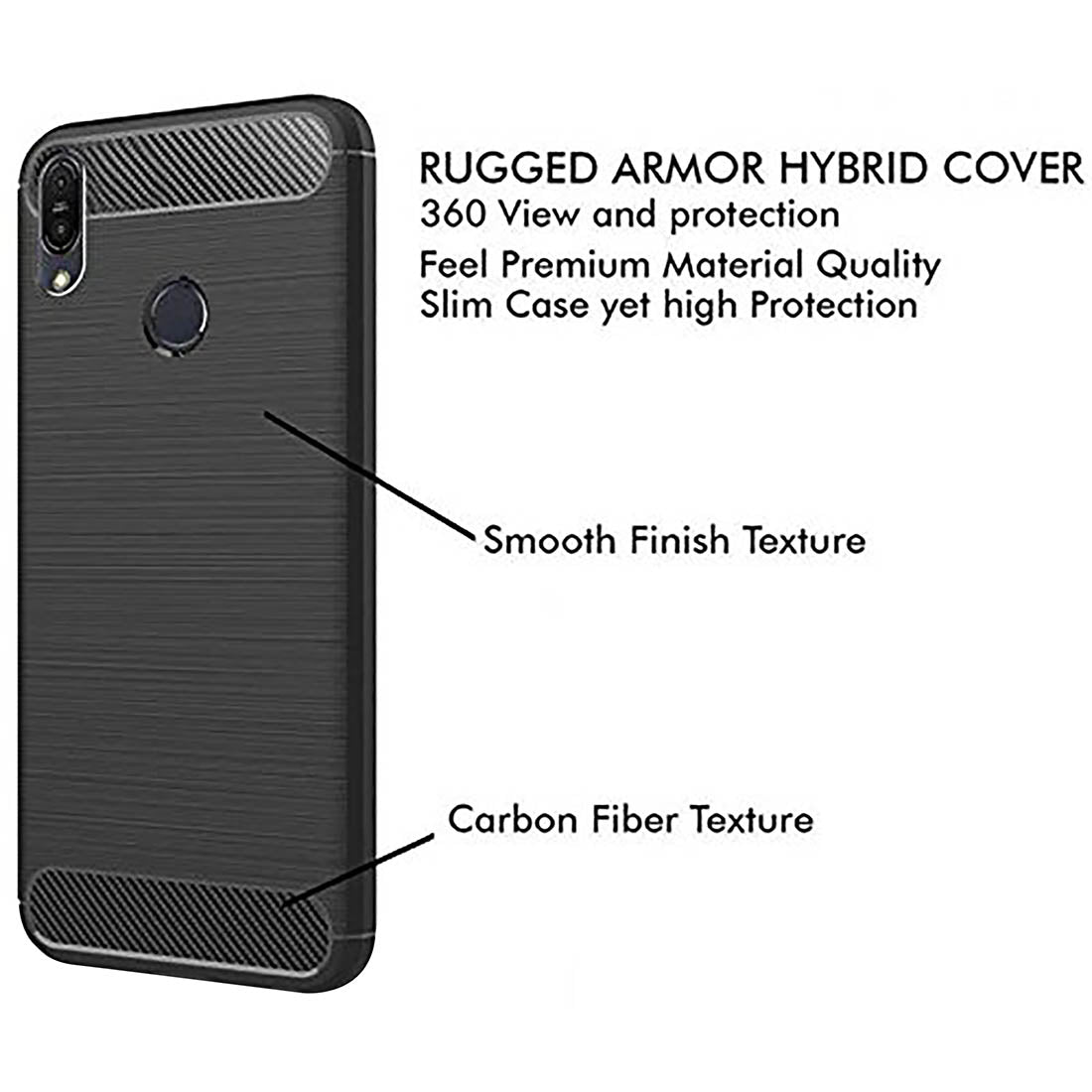 Carbon Fiber Case for Asus Zenfone Max Pro (M1) ZB601KL