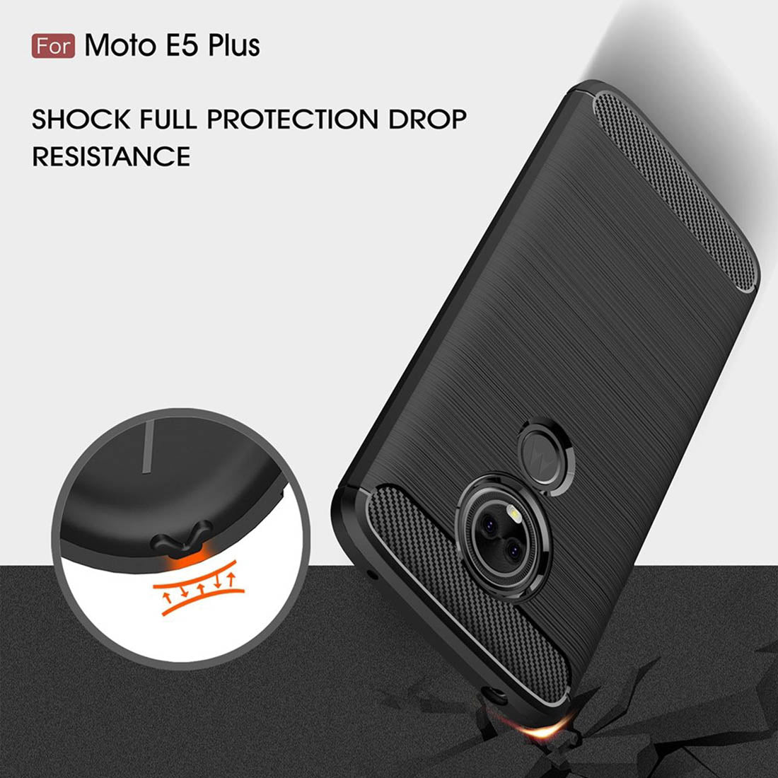 Carbon Fiber Case for Motorola Moto E5 Plus