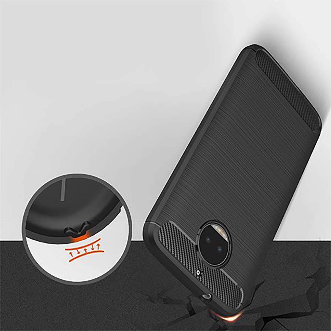 Carbon Fiber Case for Motorola Moto G5s Plus