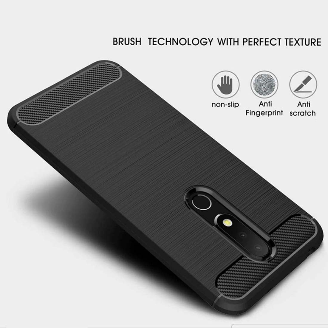 Carbon Fiber Case for Nokia 5.1 Plus