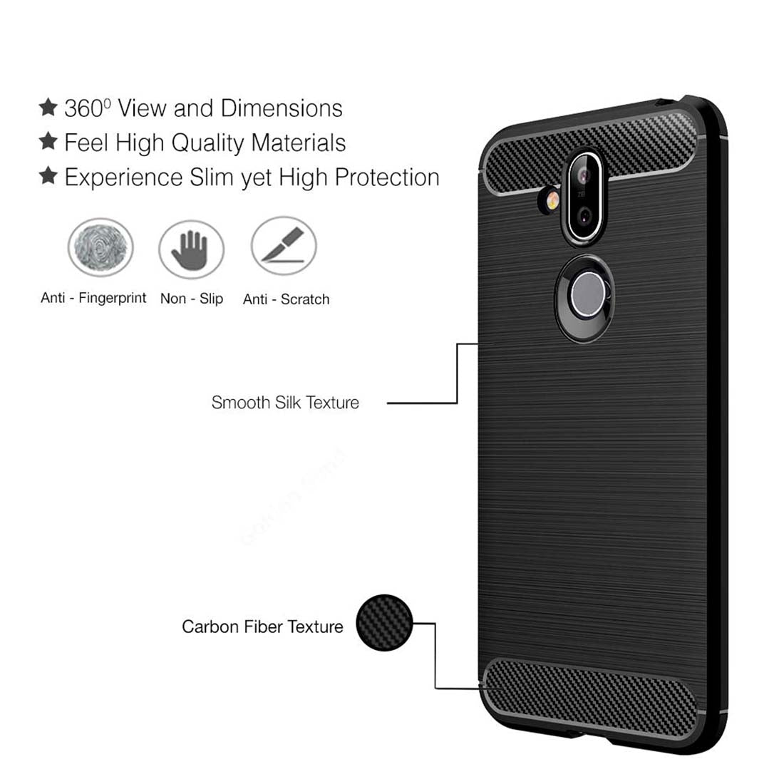 Carbon Fiber Case for Nokia 8.1