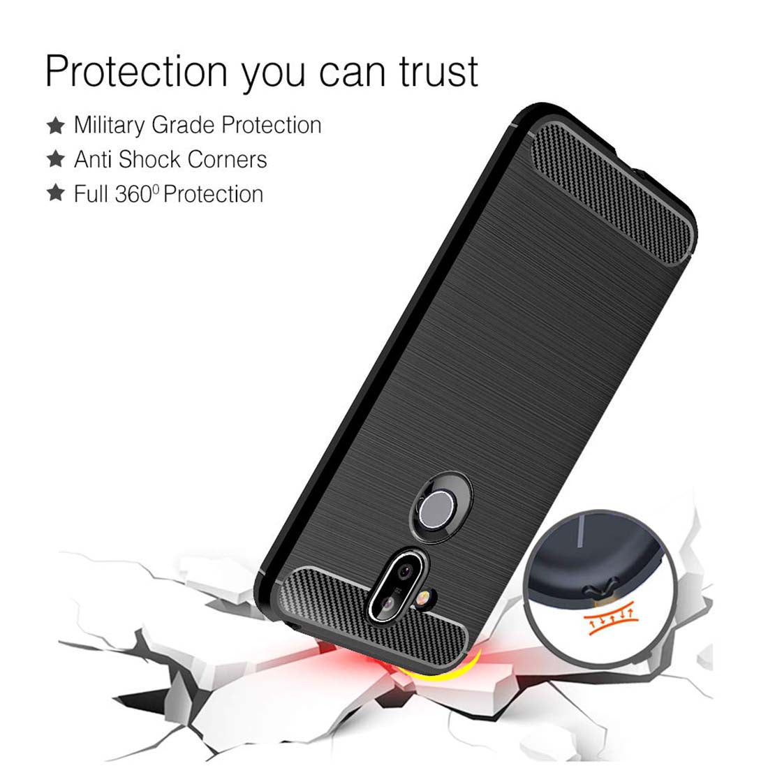 Carbon Fiber Case for Nokia 8.1