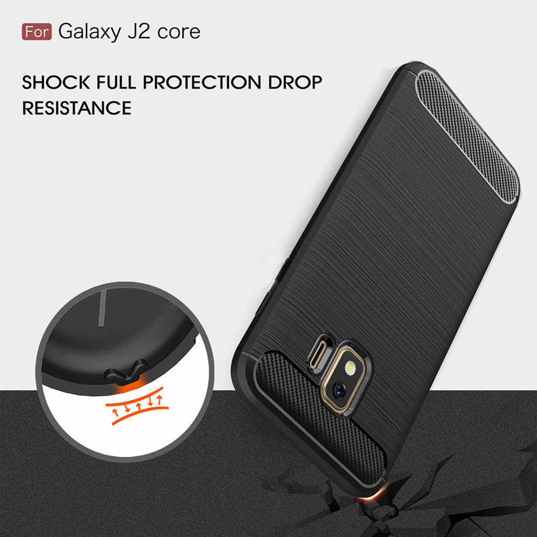 Carbon Fiber Case for Samsung Galaxy J2 Core