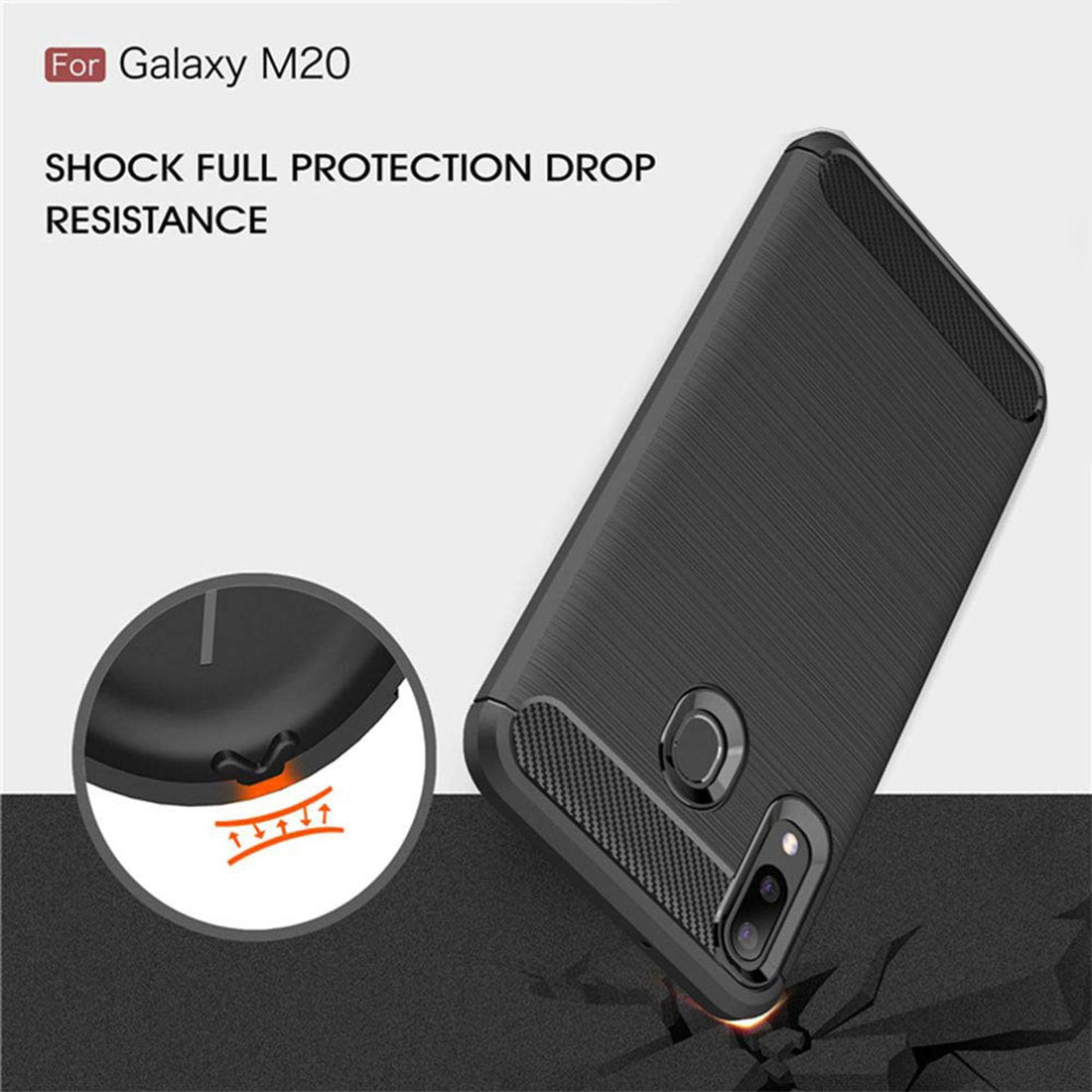 Carbon Fiber Case for Samsung Galaxy M20