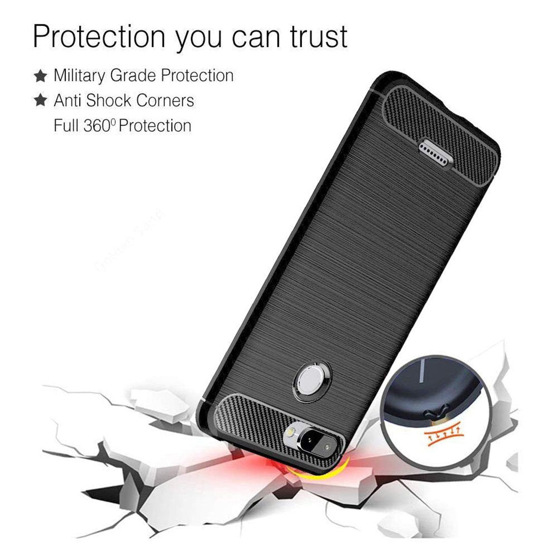 Carbon Fiber Case for Mi Redmi 6