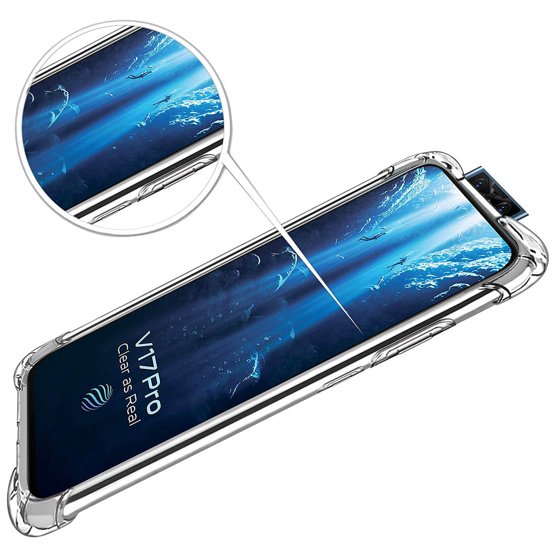 Hybrid Clear Case for Vivo V17 Pro