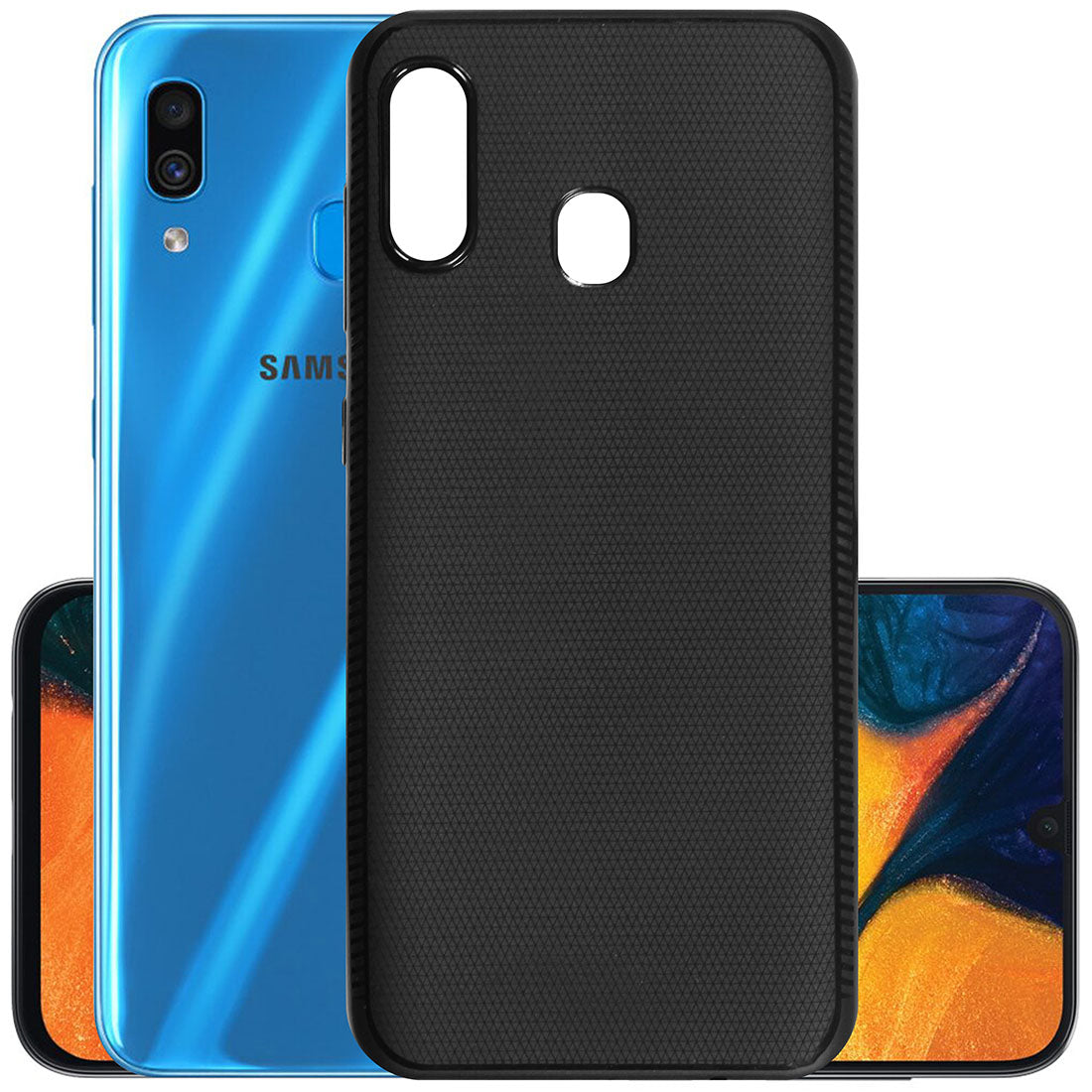 Comfort Grip Back Case Cover for Samsung Galaxy A30