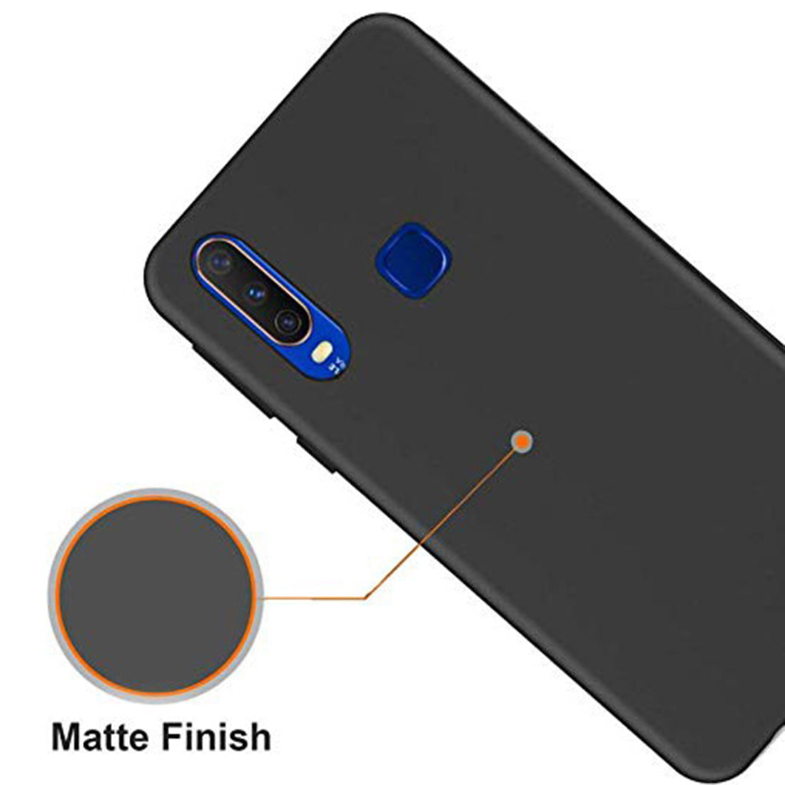 Matte Finish TPU Back Cover for Vivo Y15