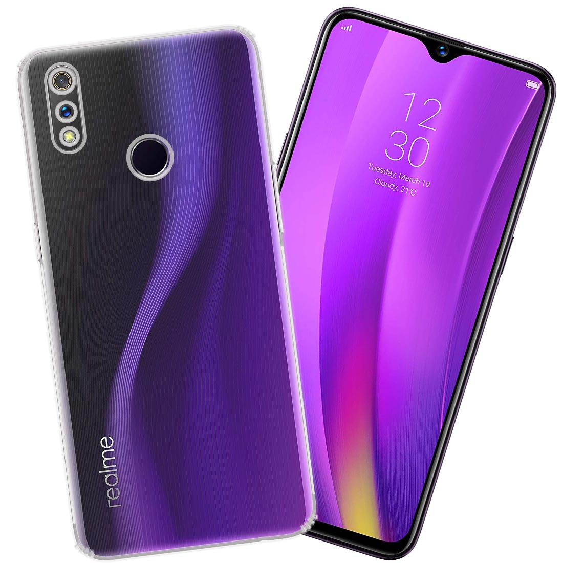 Anti Dust Plug Back Case Cover for Realme 3 Pro
