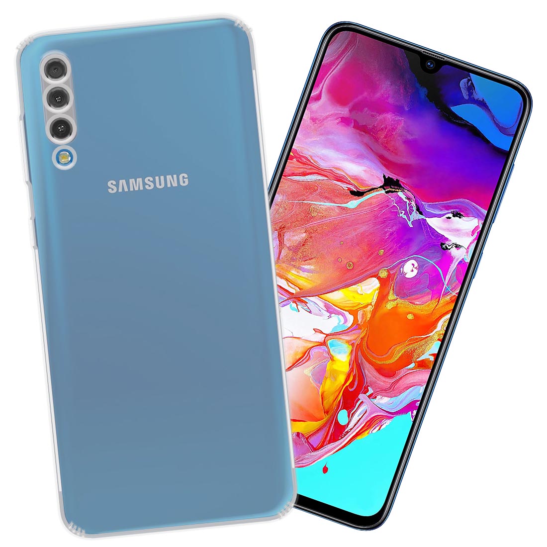 Anti Dust Plug Back Case Cover for Samsung Galaxy A70
