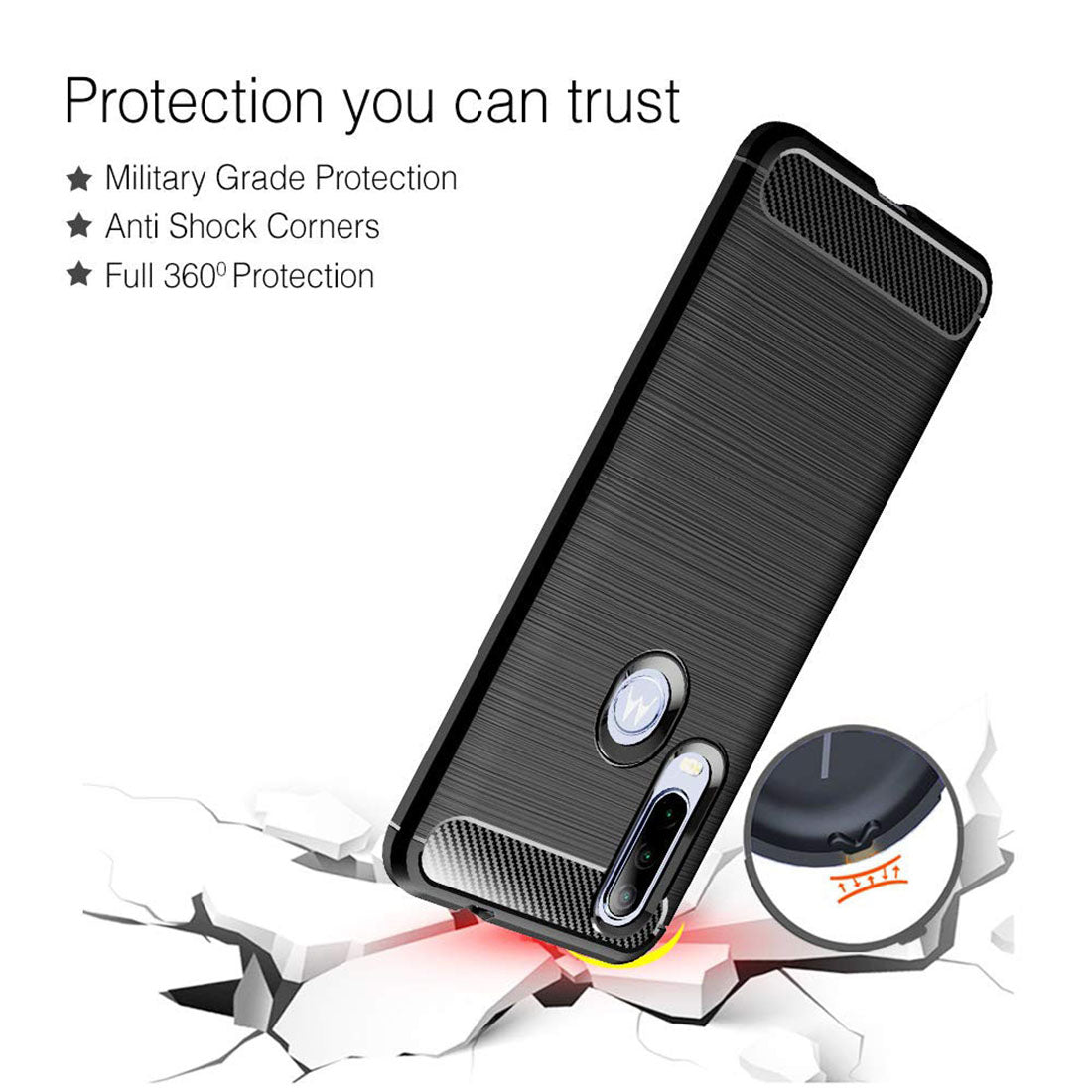 Carbon Fiber Case for Motorola One Action