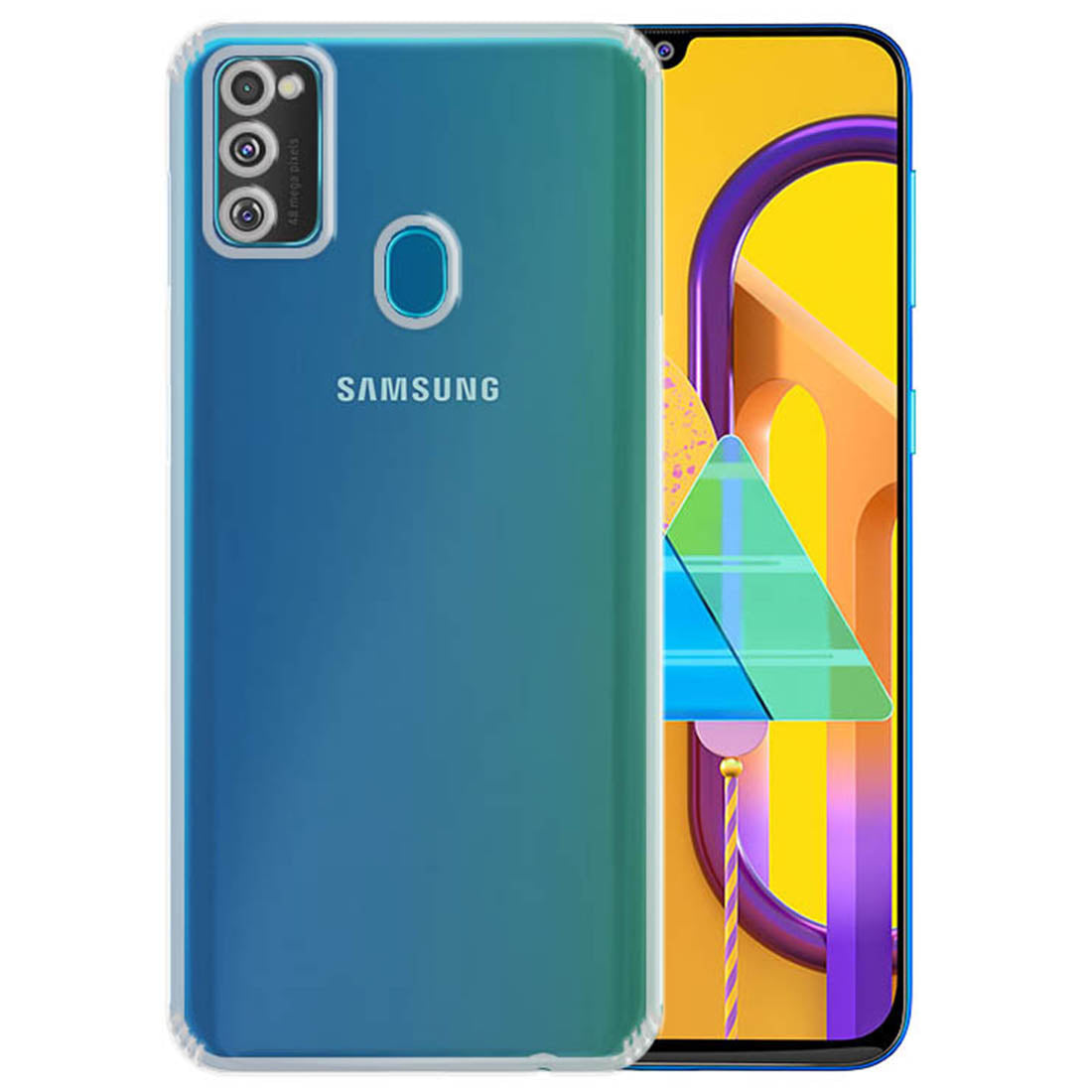Anti Dust Plug Back Case Cover for Samsung Galaxy M30s