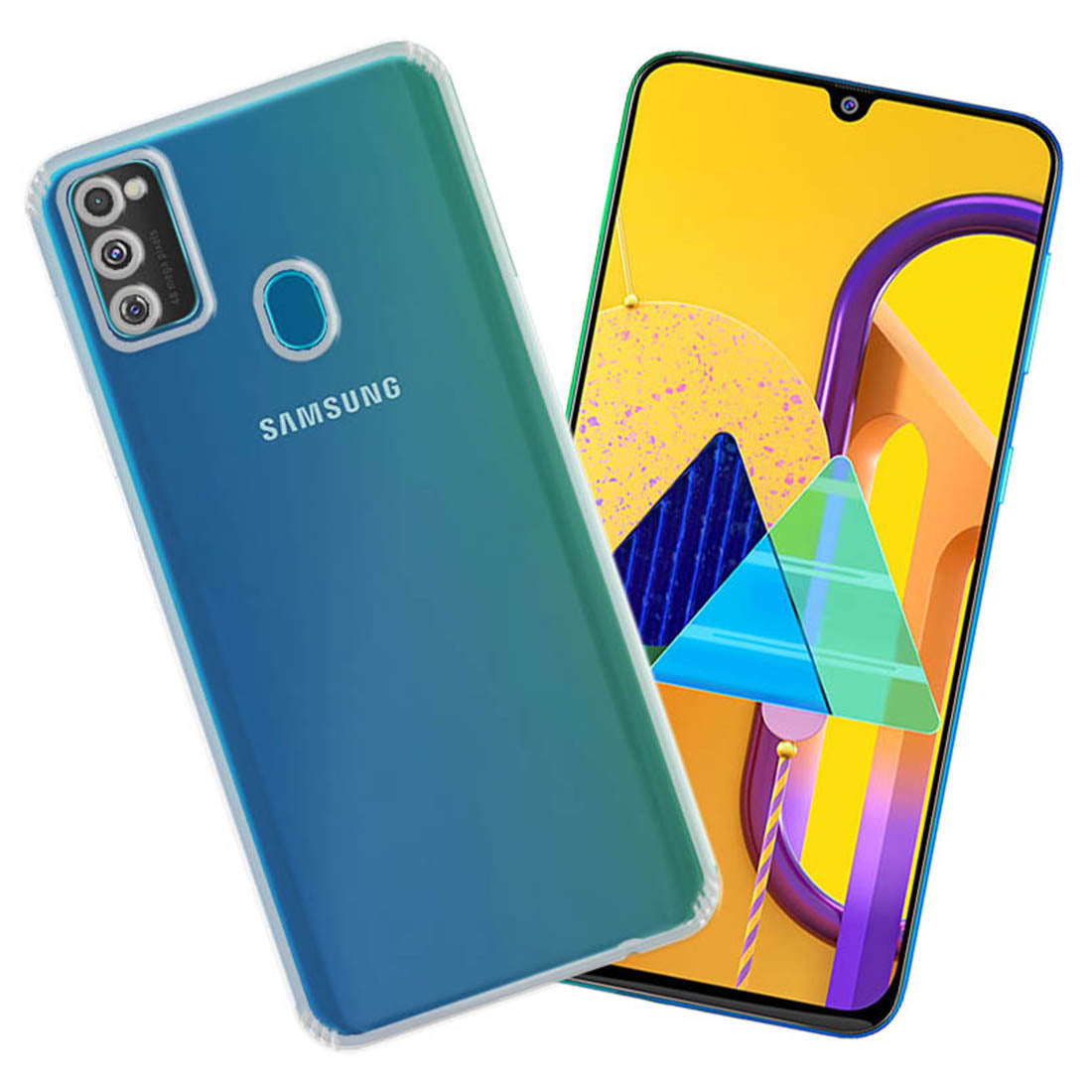 Anti Dust Plug Back Case Cover for Samsung Galaxy M30s