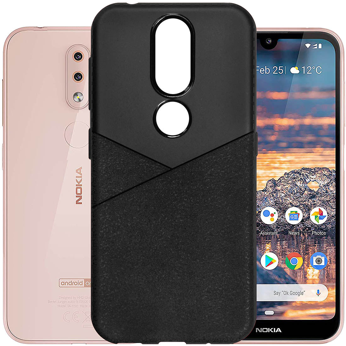 Leather TPU Back Cover for Nokia 4.2