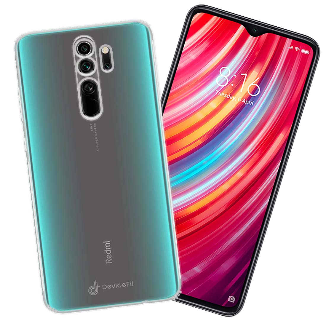Anti Dust Plug Back Case Cover for Mi Redmi Note 8 Pro