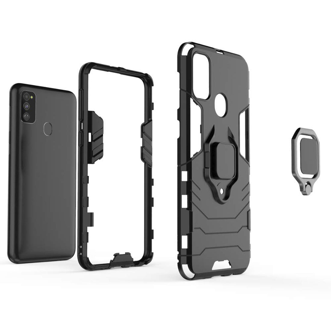 Hybrid Rugged Armor Kickstand Case for Samsung Galaxy M30s