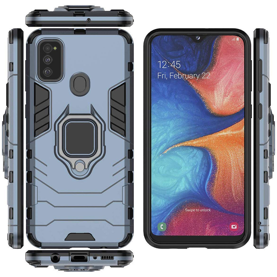 Hybrid Rugged Armor Kickstand Case for Samsung Galaxy M30s