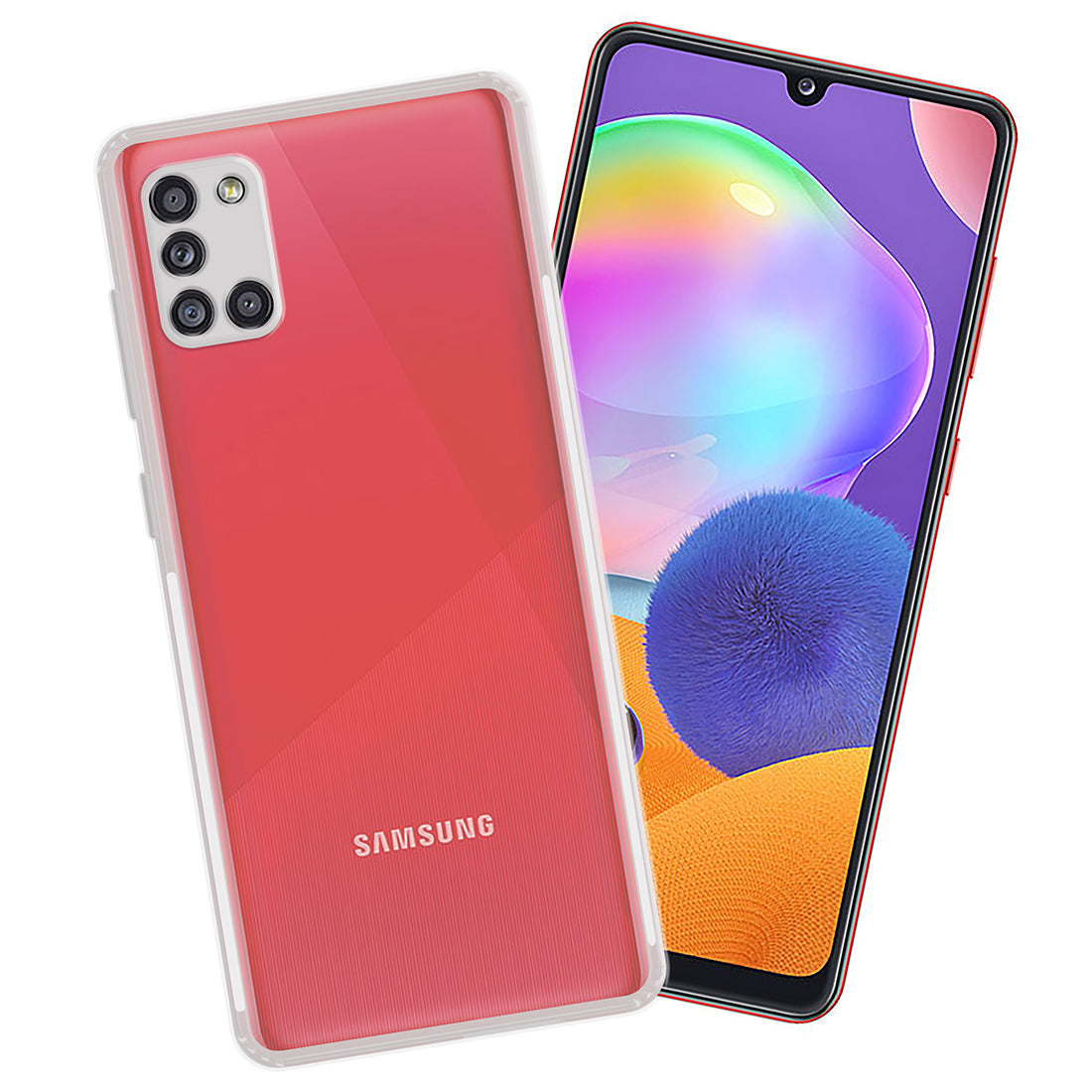 Anti Dust Plug Back Case Cover for Samsung Galaxy A31 4G
