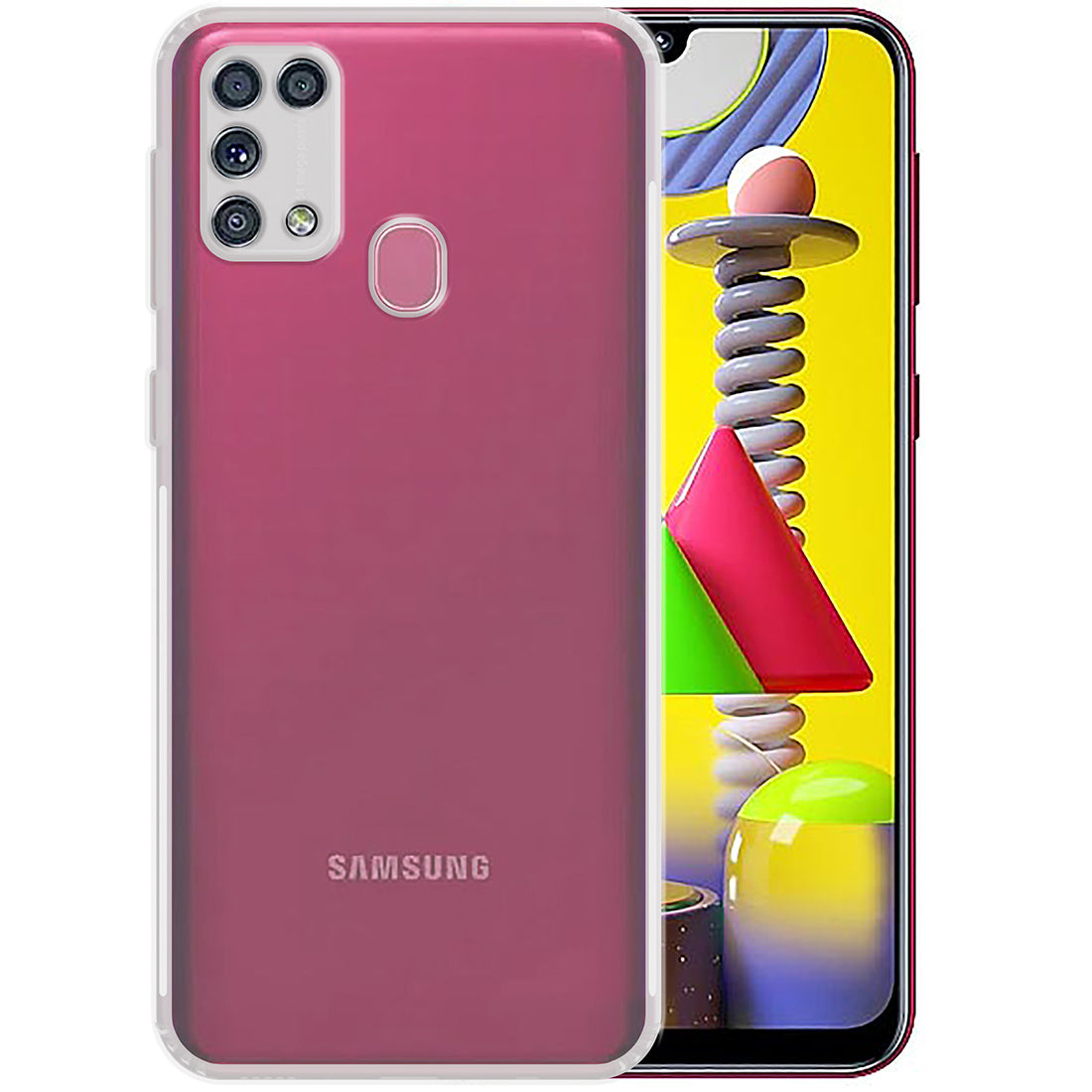 Anti Dust Plug Back Case Cover for Samsung Galaxy M31 Prime / M31 / F41