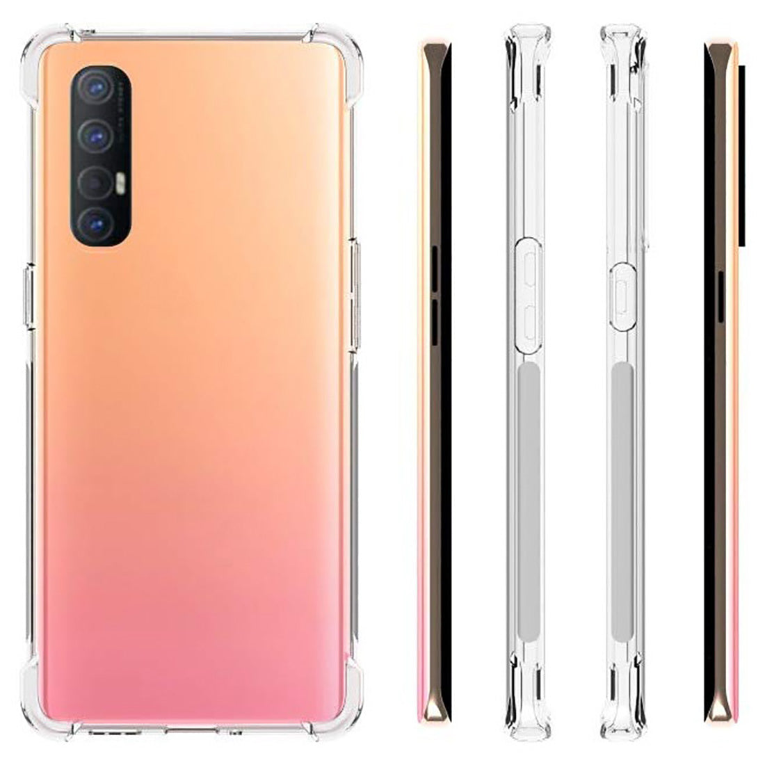 Hybrid Clear Case for Oppo Reno 3 Pro