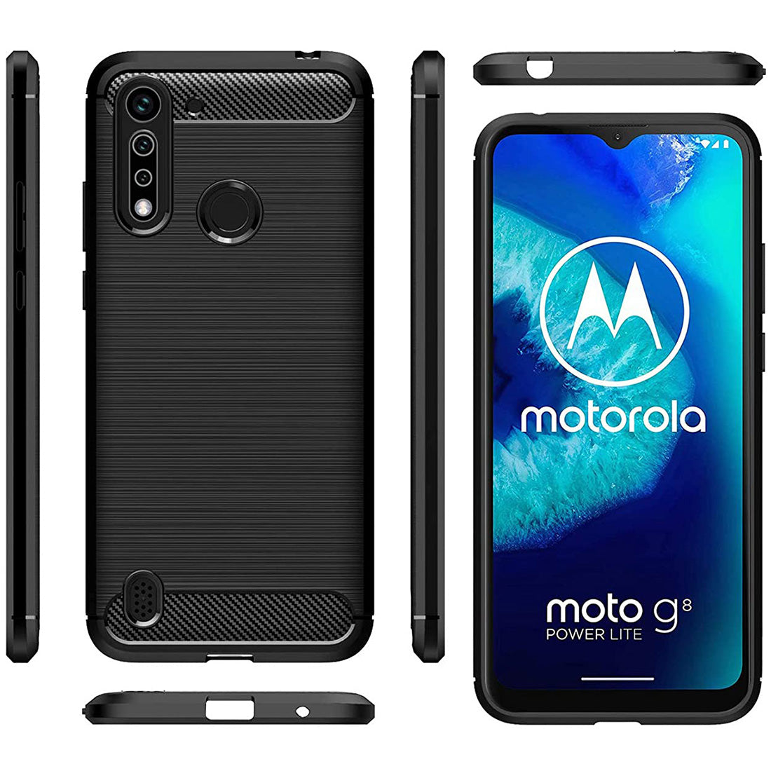 Carbon Fiber Case for Motorola Moto G8 Power Lite