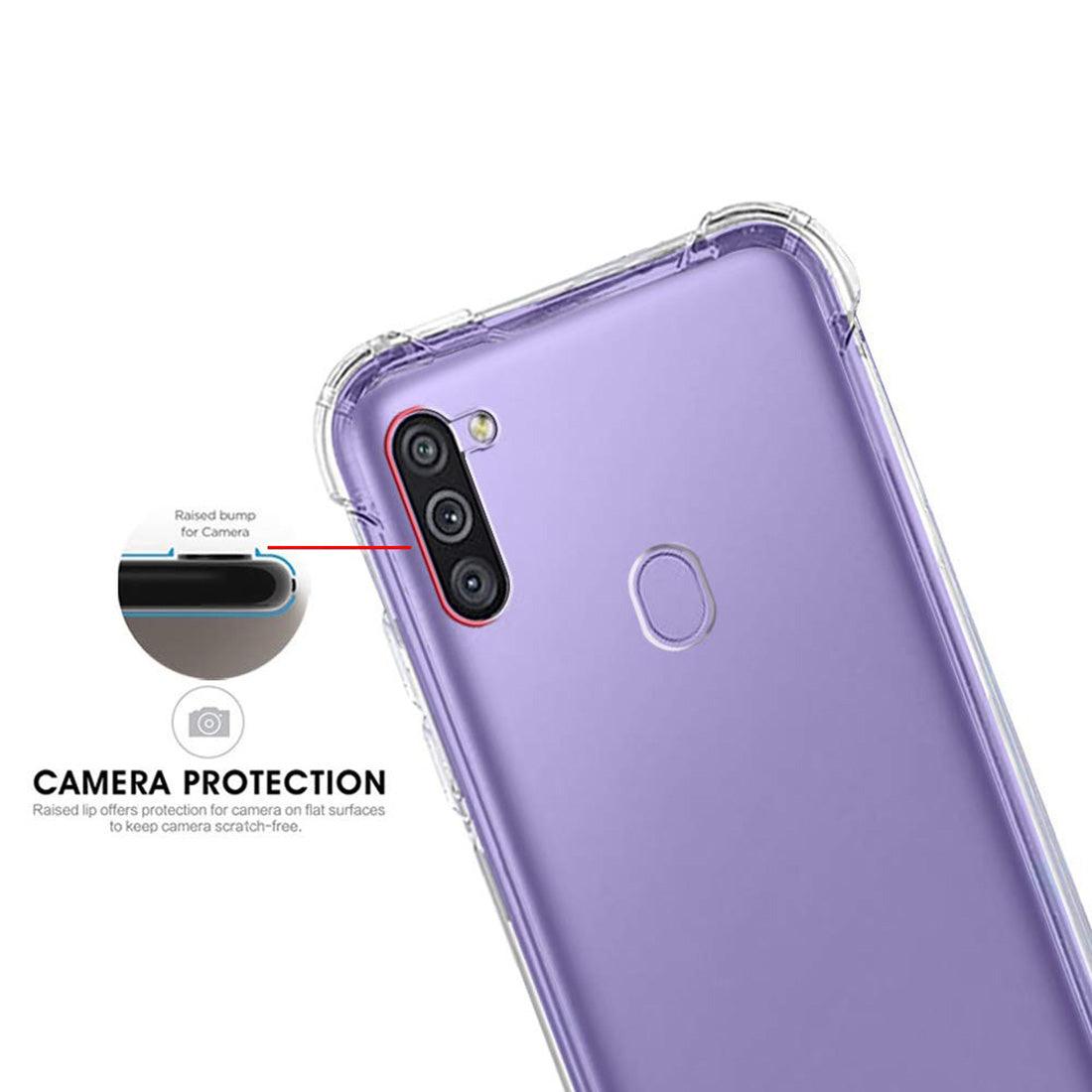 Hybrid Clear Case for Samsung Galaxy A11 4G / M11 4G