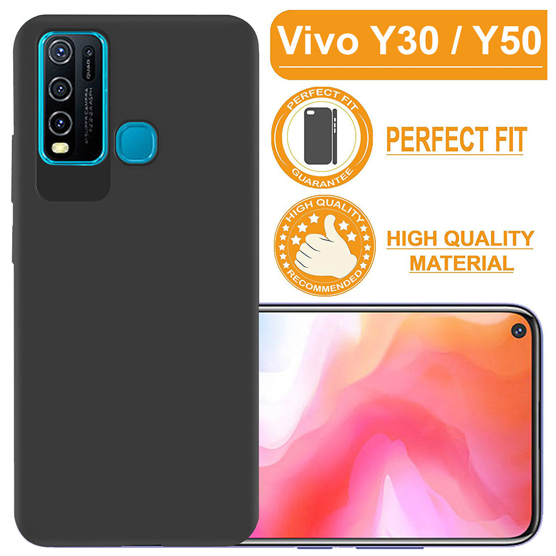 Matte Finish TPU Back Cover for Vivo Y30 4G / Y50 4G