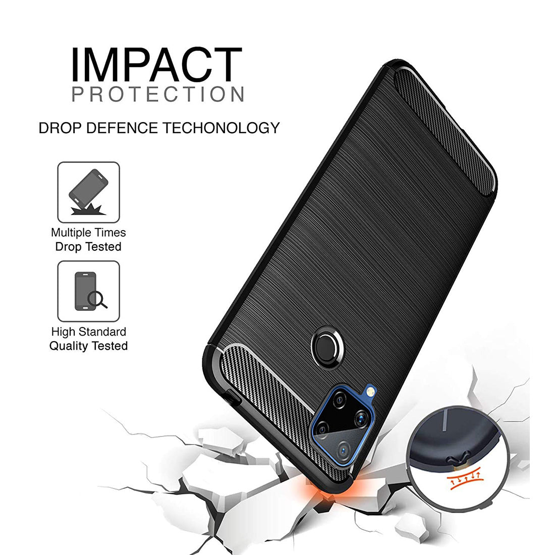 Carbon Fiber Case for Realme C15