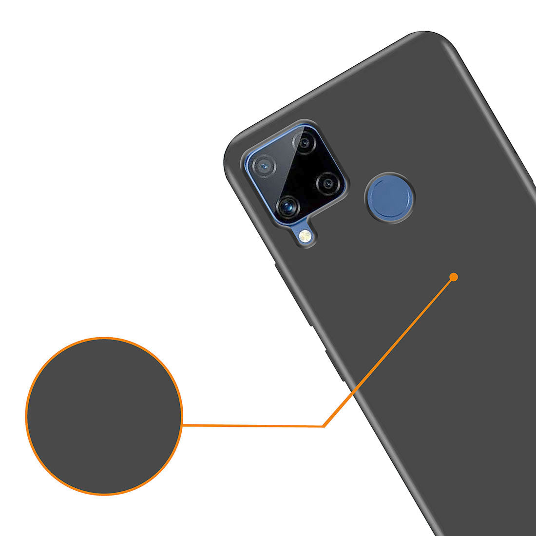 Matte Finish TPU Back Cover for Realme C15