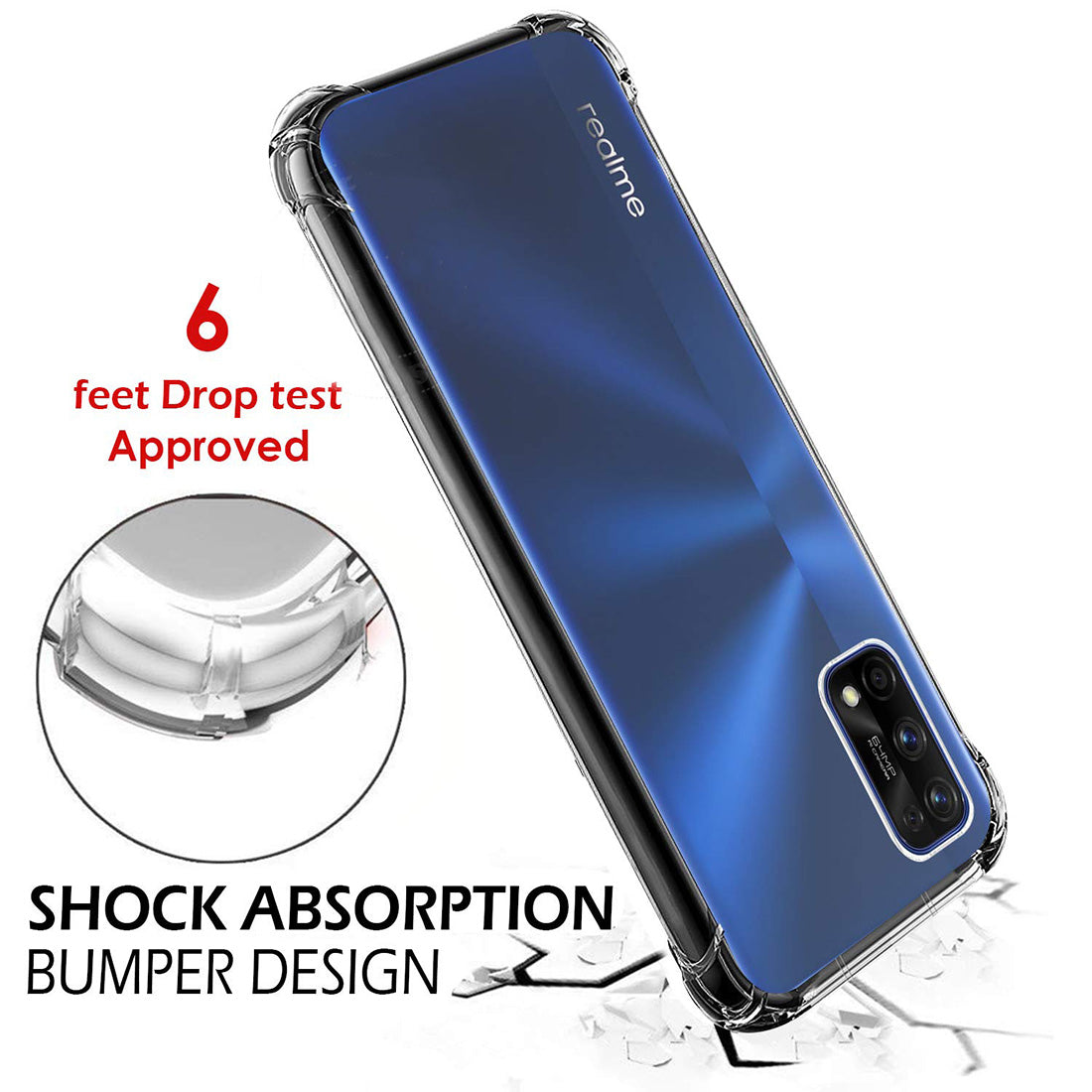 Hybrid Clear Case for Realme 7 Pro