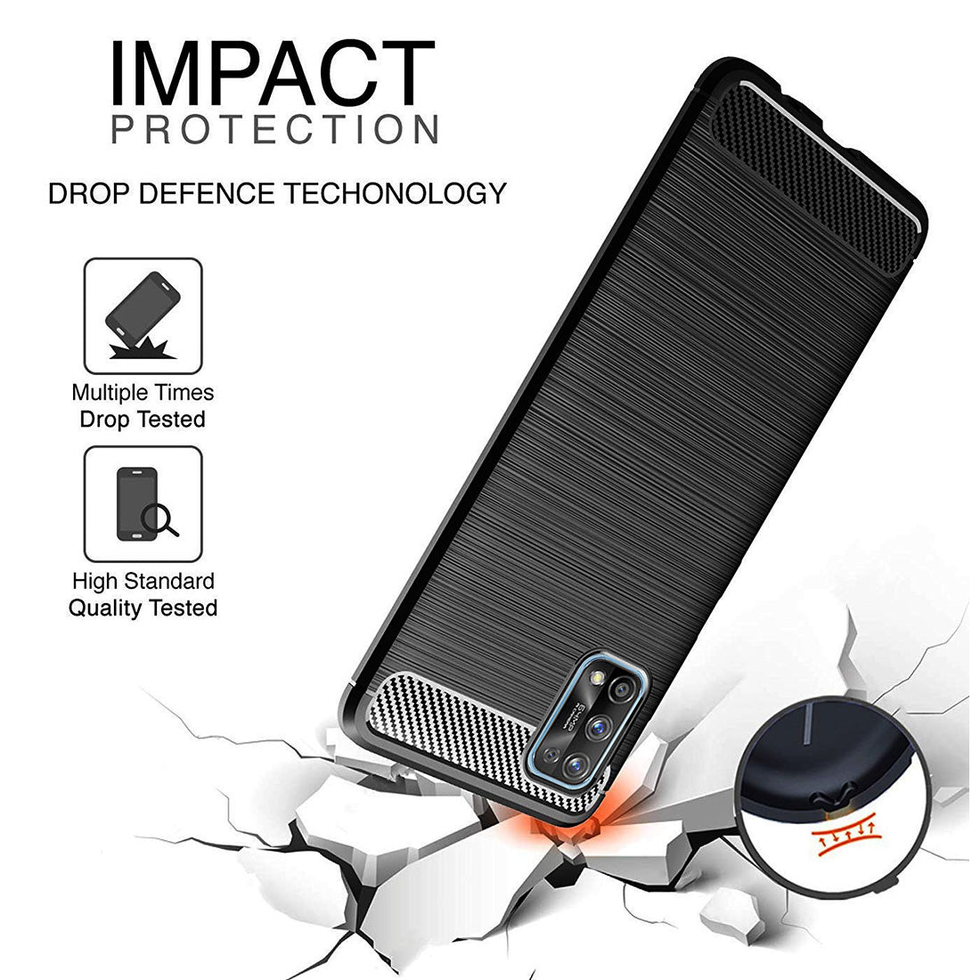 Carbon Fiber Case for Realme 7 Pro