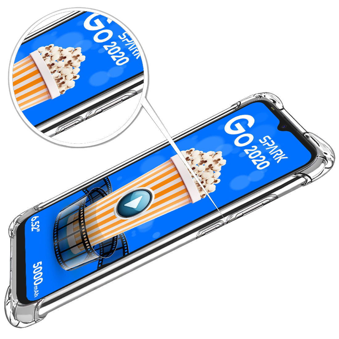 Hybrid Clear Case for Tecno Spark Go (2020)