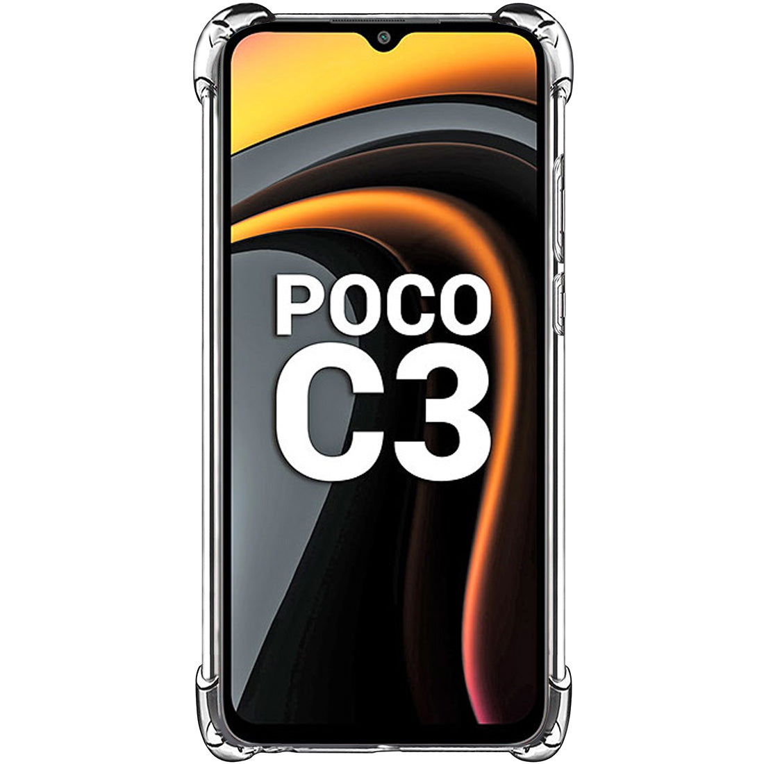 Hybrid Clear Case for Mi Poco C3