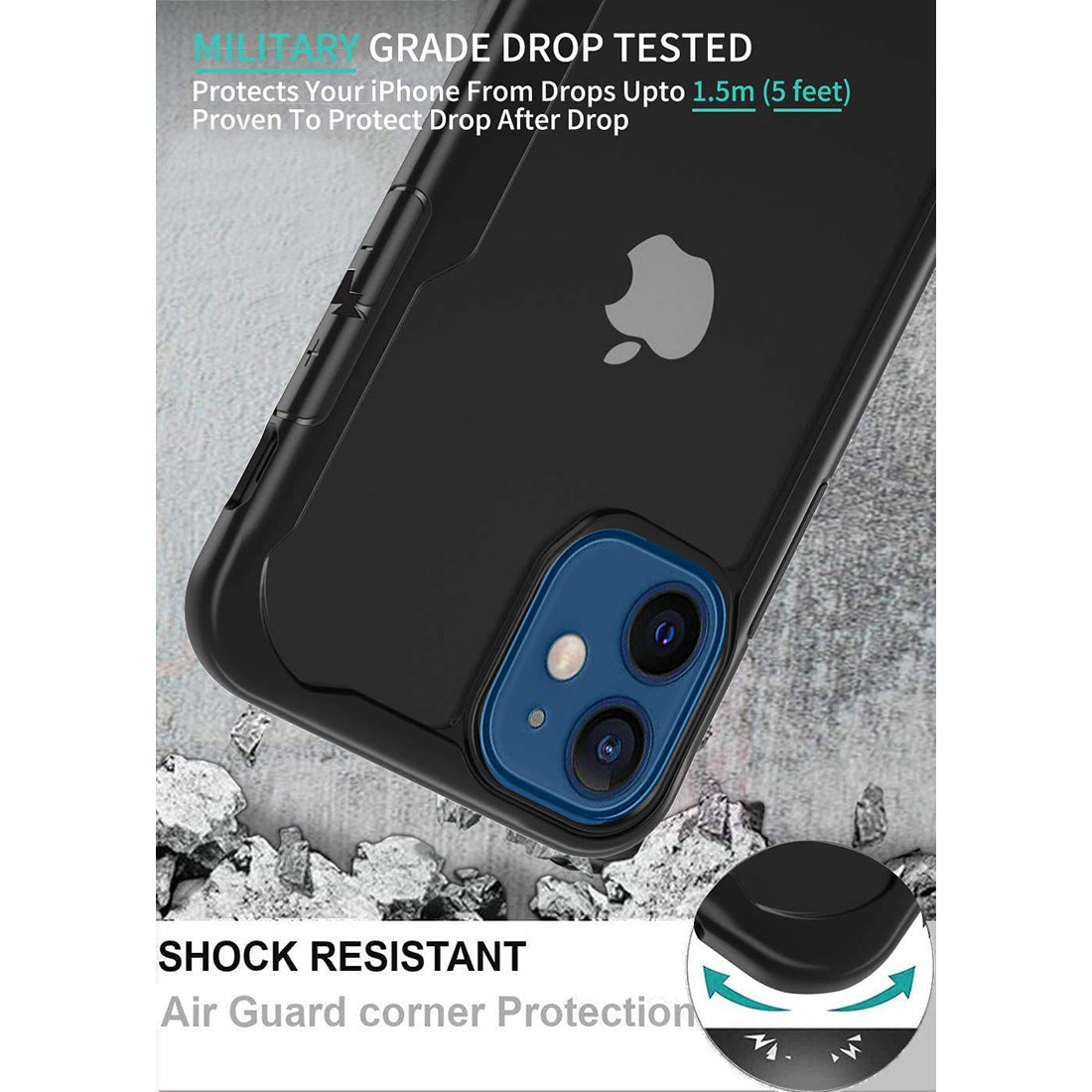 Shockproof Hybrid Cover for Apple iPhone 12 Mini