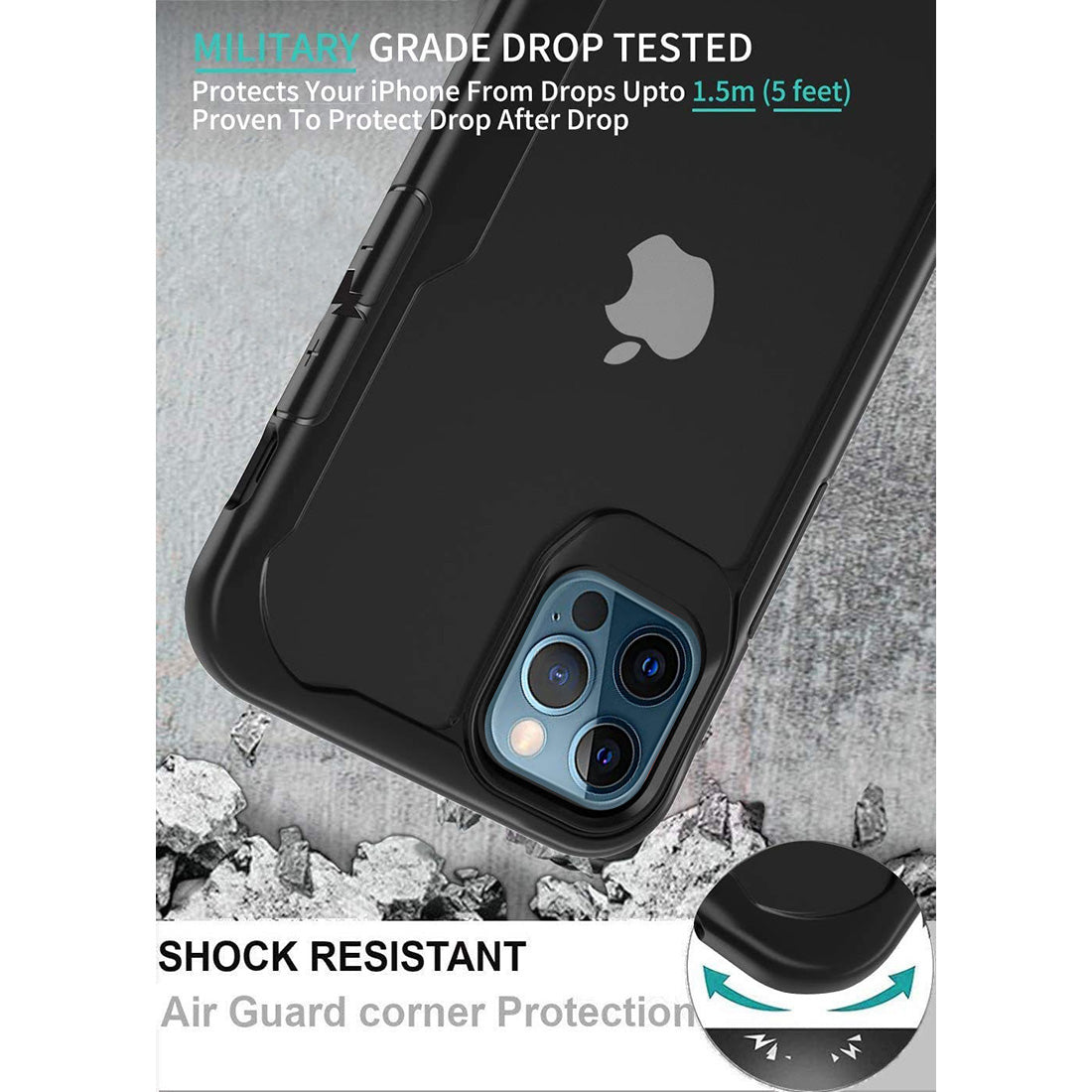 Shockproof Hybrid Cover for Apple iPhone 12 / 12 Pro