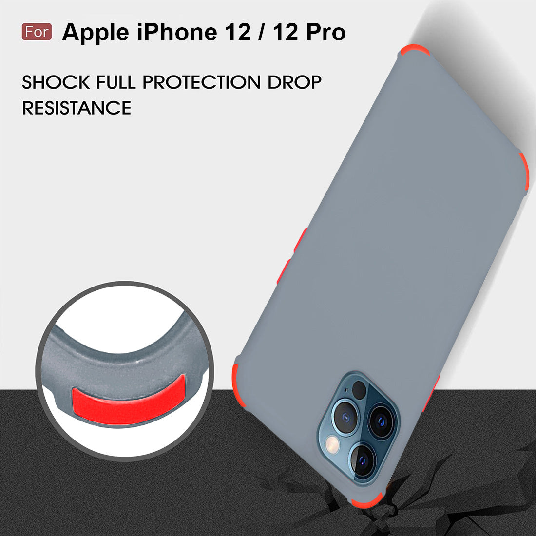 Matte Finish TPU Back Cover for Apple iPhone 12 / 12 Pro