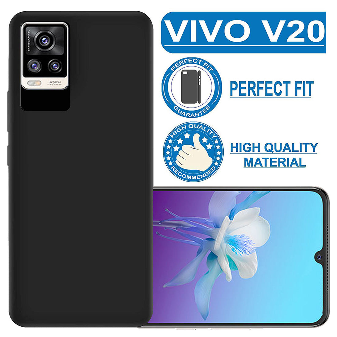 Matte Finish TPU Back Cover for Vivo V20