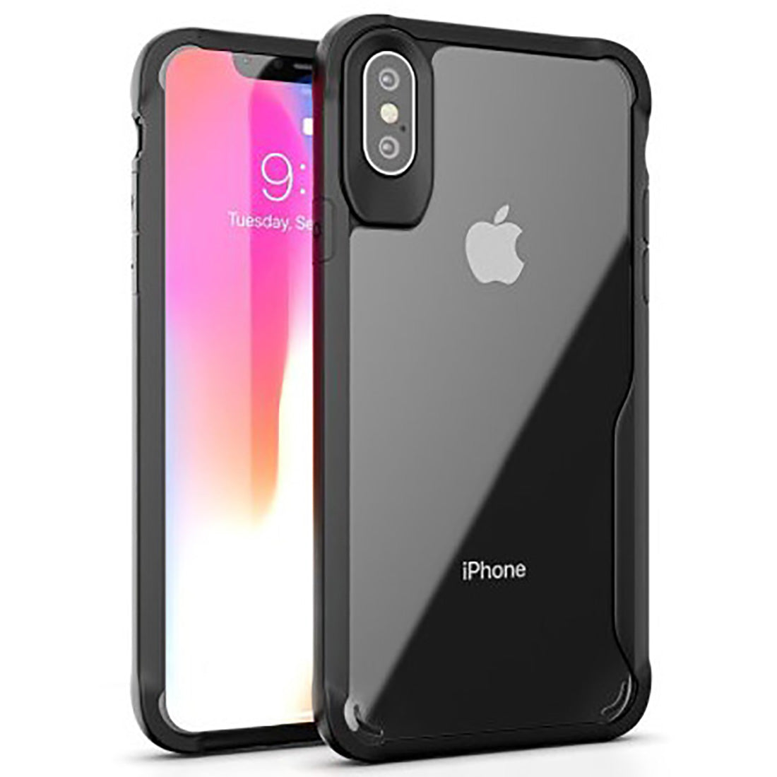 Apple iPhone X ブラック　カバー付き 1020.jpg