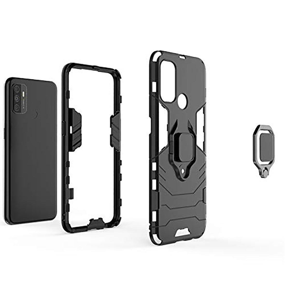 Hybrid Rugged Armor Kickstand Case for Oppo A53 / Oppo A53S / Oppo A33 (2020)
