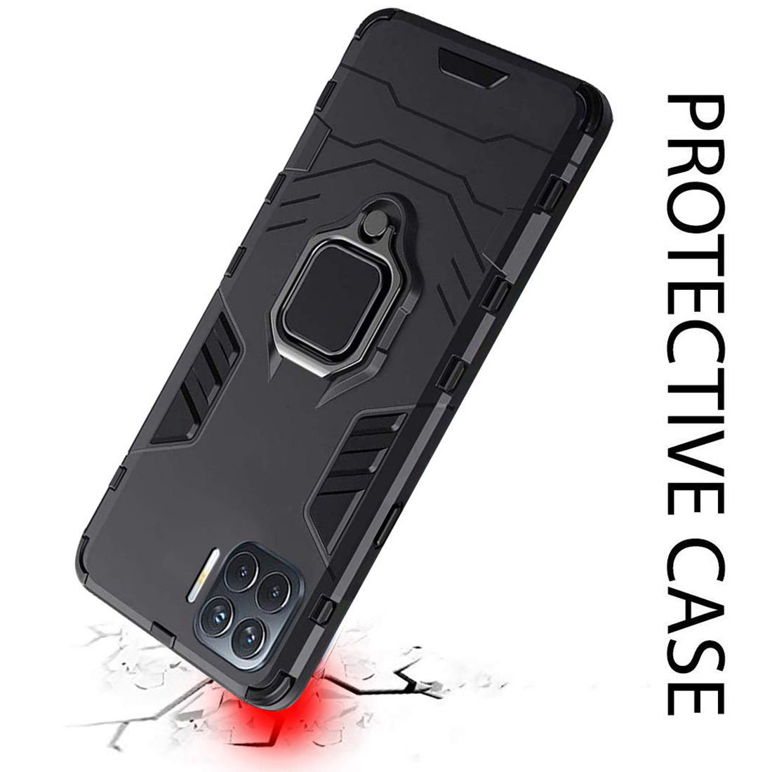 Hybrid Rugged Armor Kickstand Case for Oppo F17 Pro 4G / Oppo A93 4G