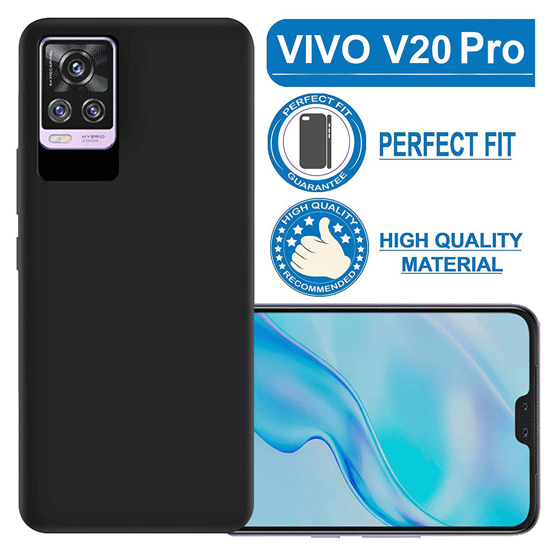 Matte Finish TPU Back Cover for Vivo V20 Pro 4G