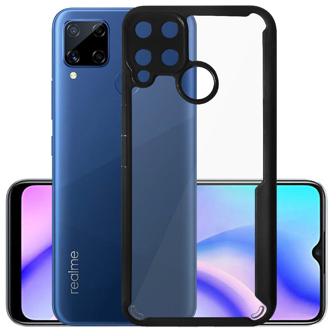 Shockproof Hybrid Cover for Realme C12 / C15 / C25 / Narzo 20 / Narzo 30A