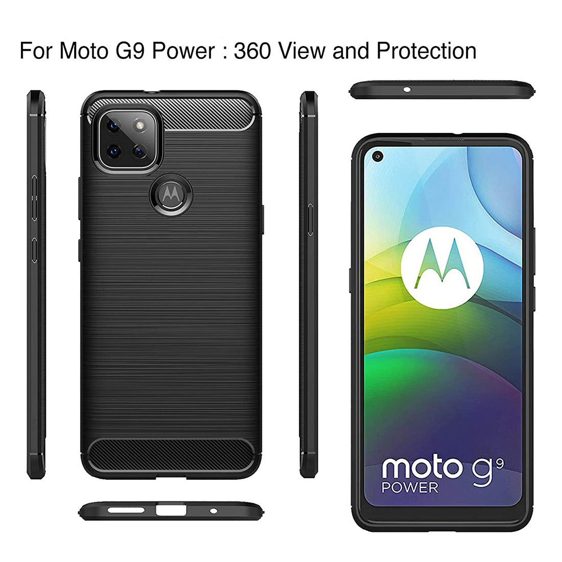 Carbon Fiber Case for Motorola Moto G9 Power