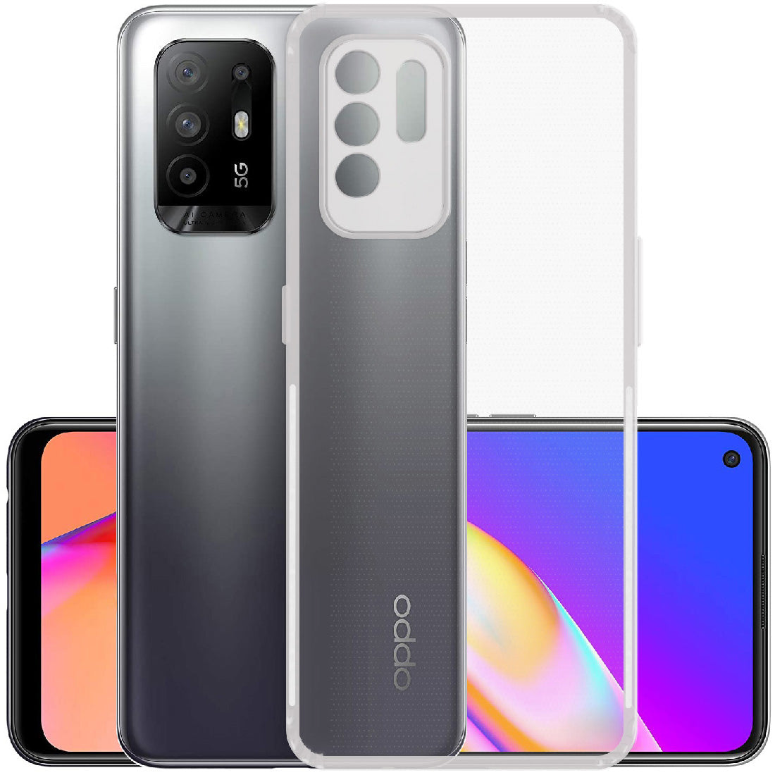 Anti Dust Plug Back Case Cover for Oppo F19 Pro Plus 5G