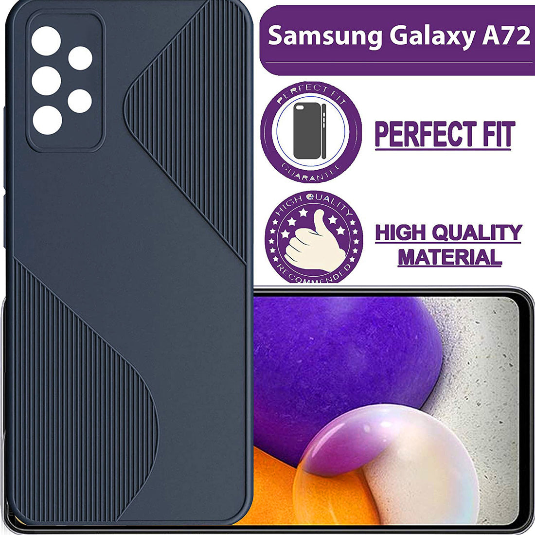 S-Style Matte TPU Back Cover for Samsung Galaxy A72