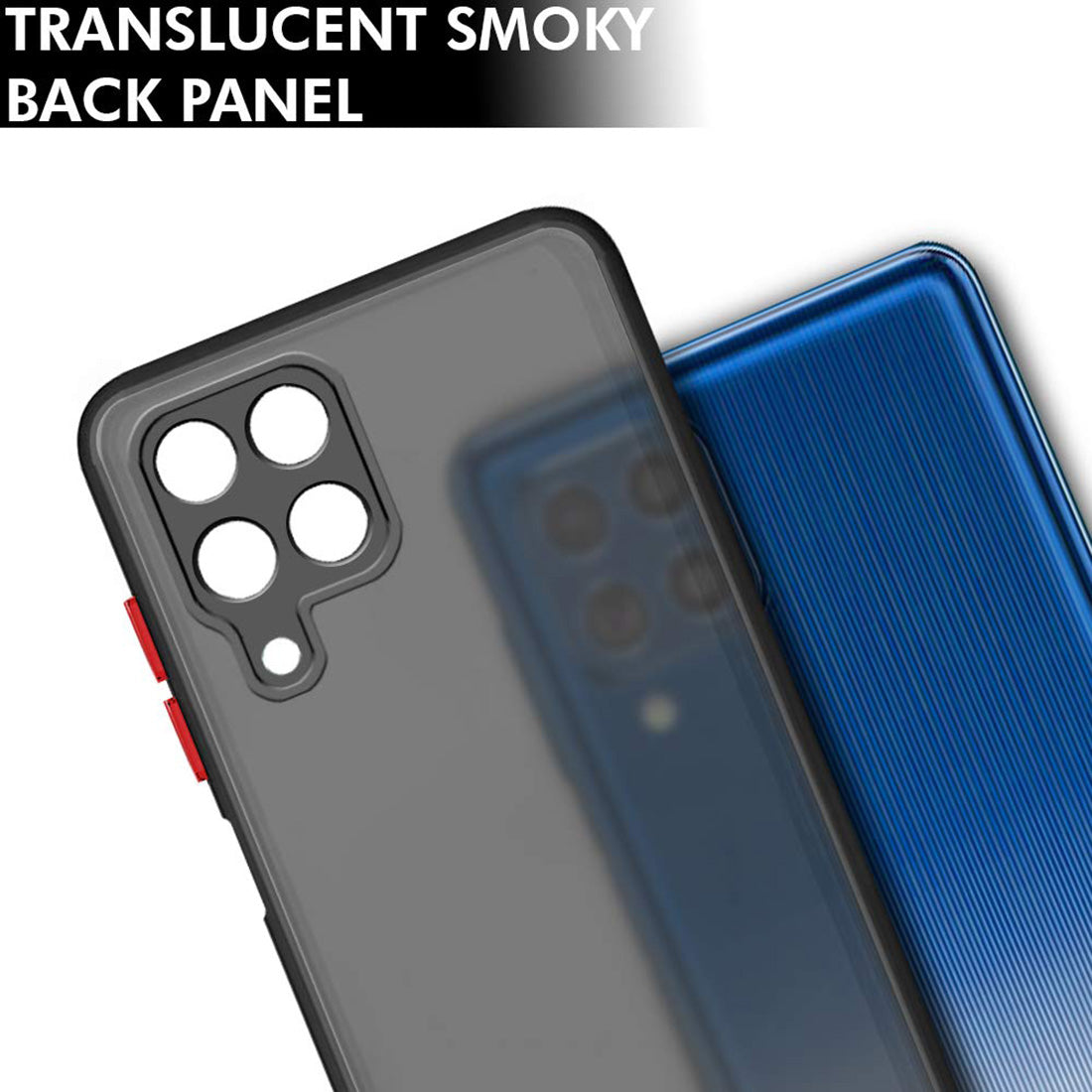 Smoke Back Case Cover for Samsung Galaxy F62 / M62